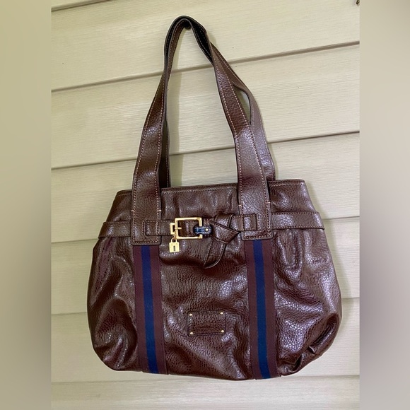 Tommy Hilfiger Y2K era faux leather purse NWOT dark brown shoulder bag vintage - Picture 4 of 15